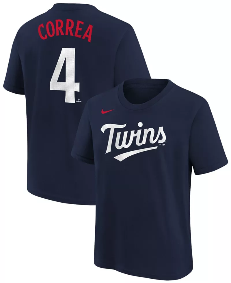 

Темно-синяя домашняя футболка Nike Youth Minnesota Twins Carlos Correa #4
