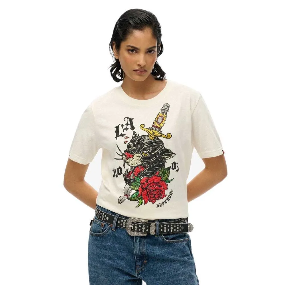 

Футболка с коротким рукавом Superdry Neo Trad Tattoo Relaxed, белый