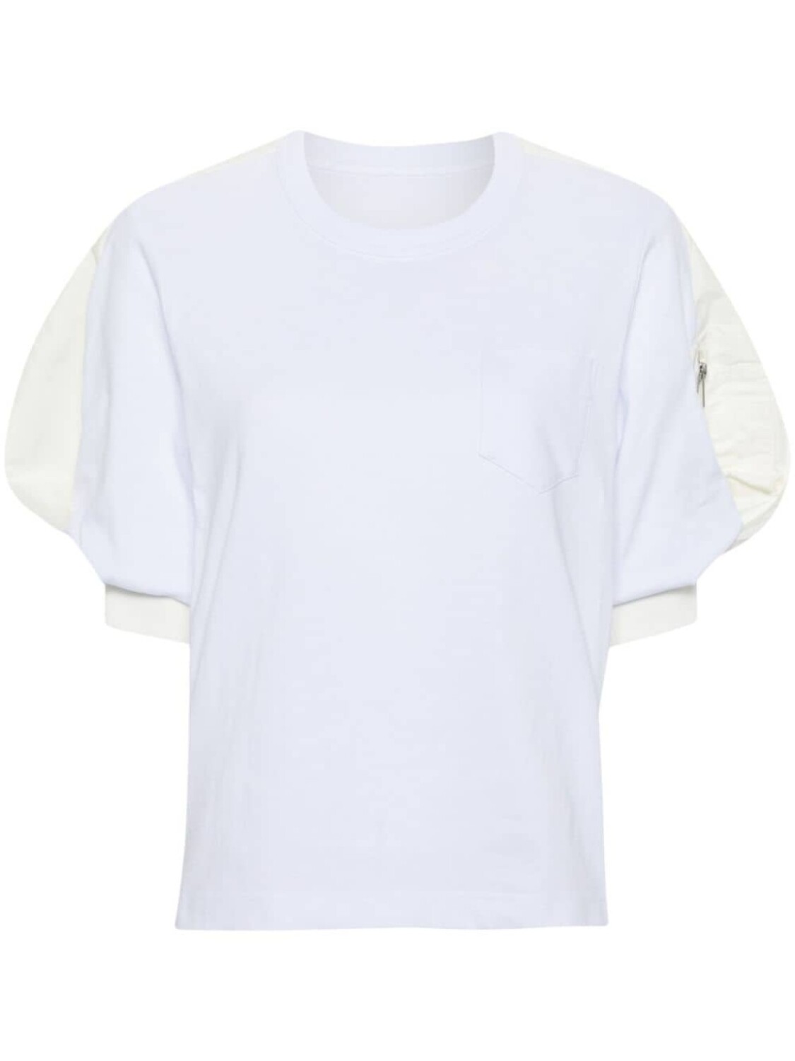 

sacai футболка с объемными рукавами, белый