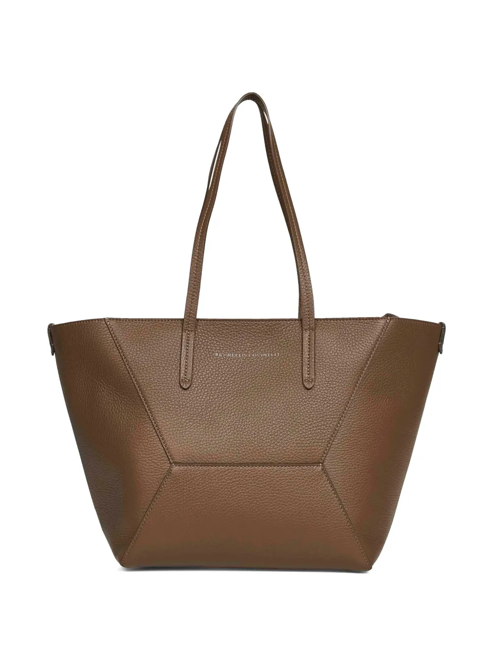 

Сумка на плечо из кожи с логотипом Brunello Cucinelli, коричневый
