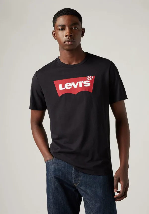 Футболка с графическим принтом на воротнике Levi'S, Graphic Black