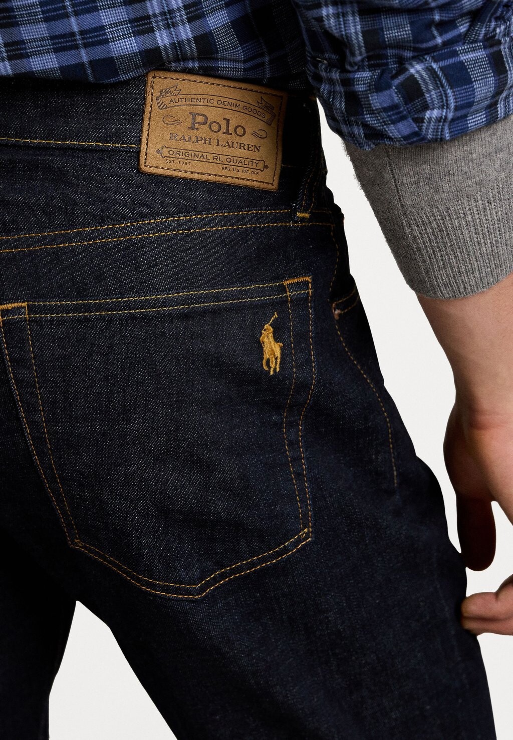 Джинсы прямого кроя PARKSIDE ACTIVE STRETCH JEAN Polo Ralph Lauren, темно-синий деним — фото 2