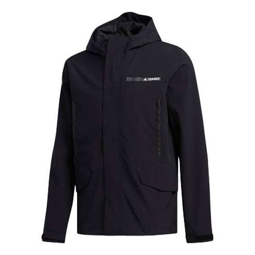 

Пуховик Men's adidas Logo 3 In 1 Hooded Stay Warm With Down Feather Black Jacket, черный