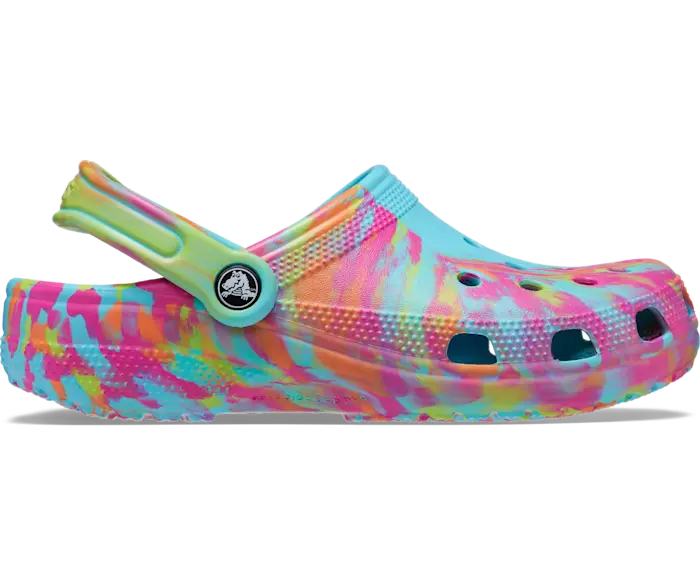 Классические мраморные сабо Crocs женские, цвет Neptune / Multi