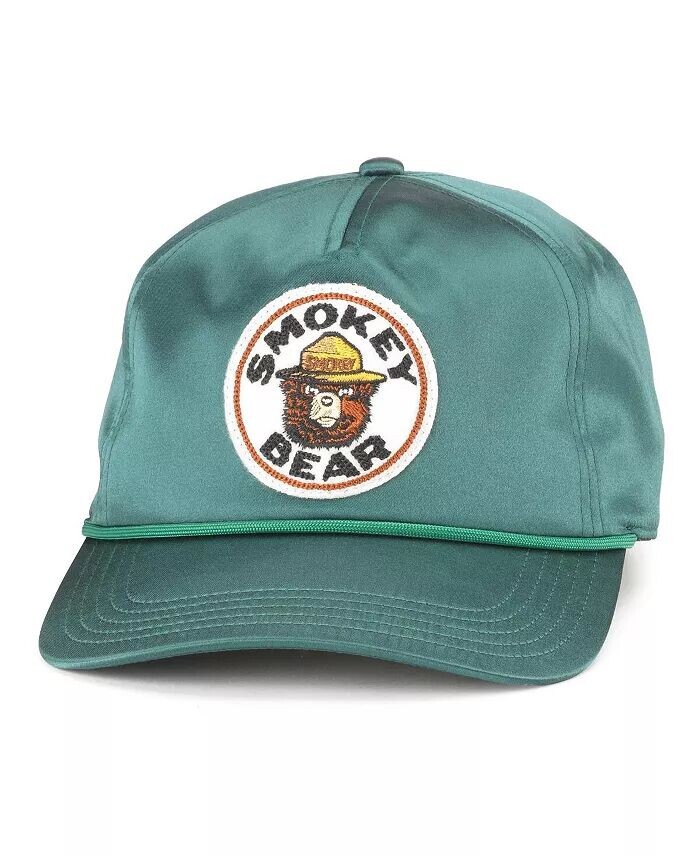 

Мужская зеленая шапка-блейзер Smokey Bear с регулируемой головкой American Needle