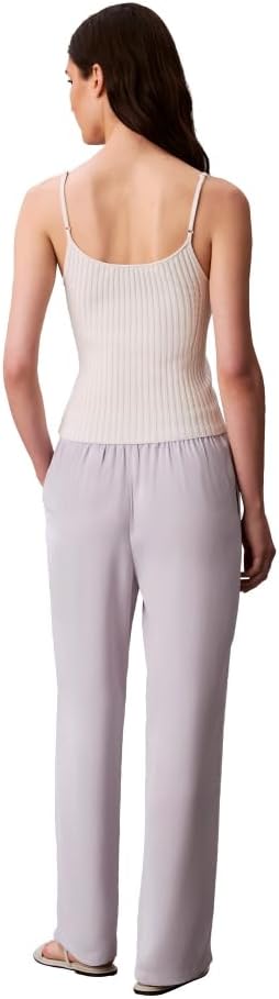 Женские креповые брюки Calvin Klein Wide Leg, сиренево-серый — фото 2