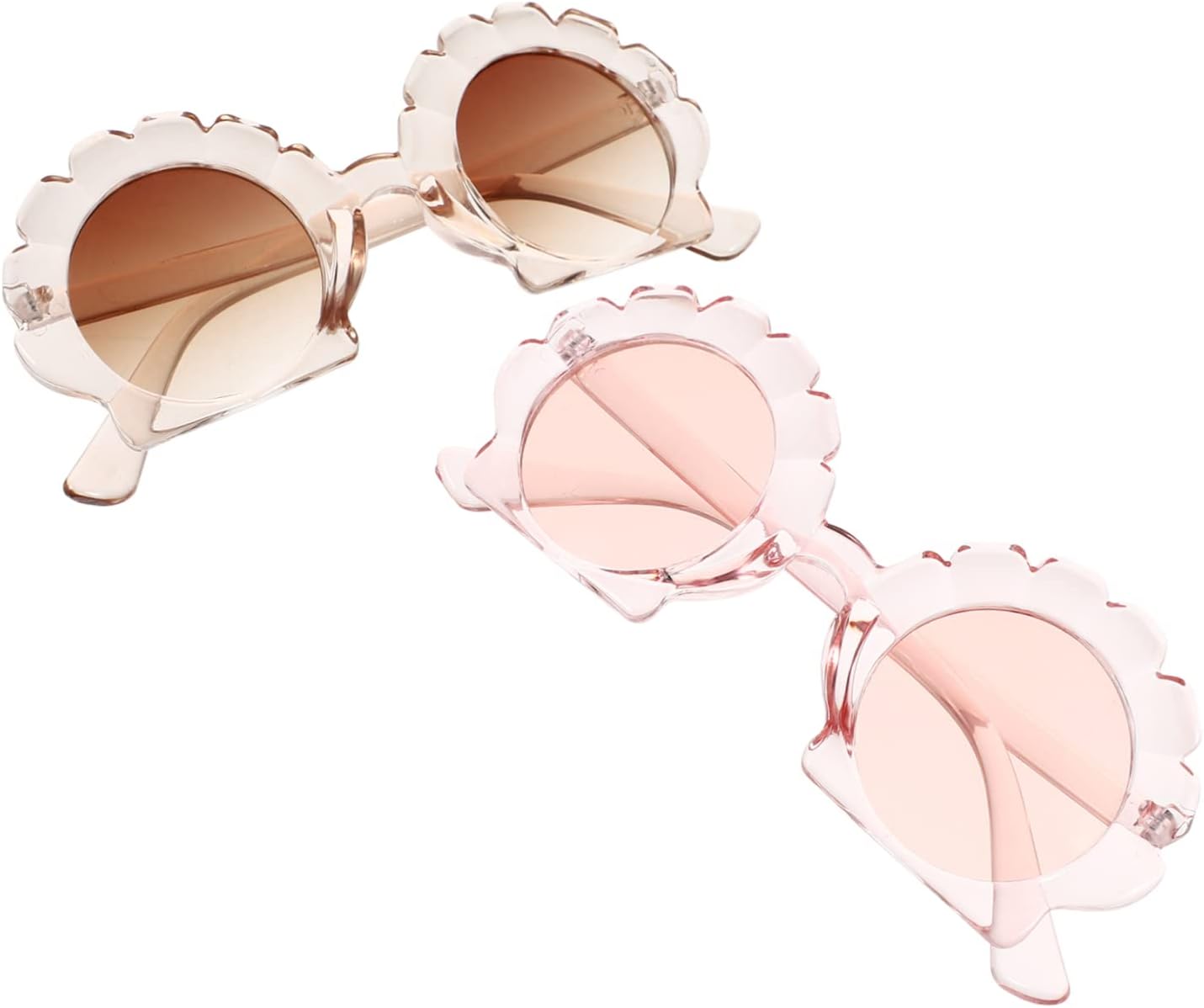 

BESPORTBLE 2 пары винтажных солнцезащитных очков для мальчиков и девочек с защитой от УФ-излучения. Стильные зеркальные очки для мальчиков и девочек для пляжного отдыха. Прозрачные, цвета чая и розового