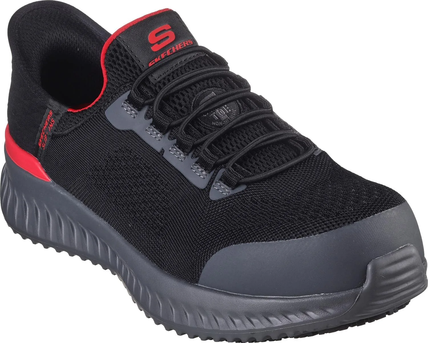 Мужские слипоны Skechers Hands Free Tilido Fletchit Comp Toebau, черный — фото 2