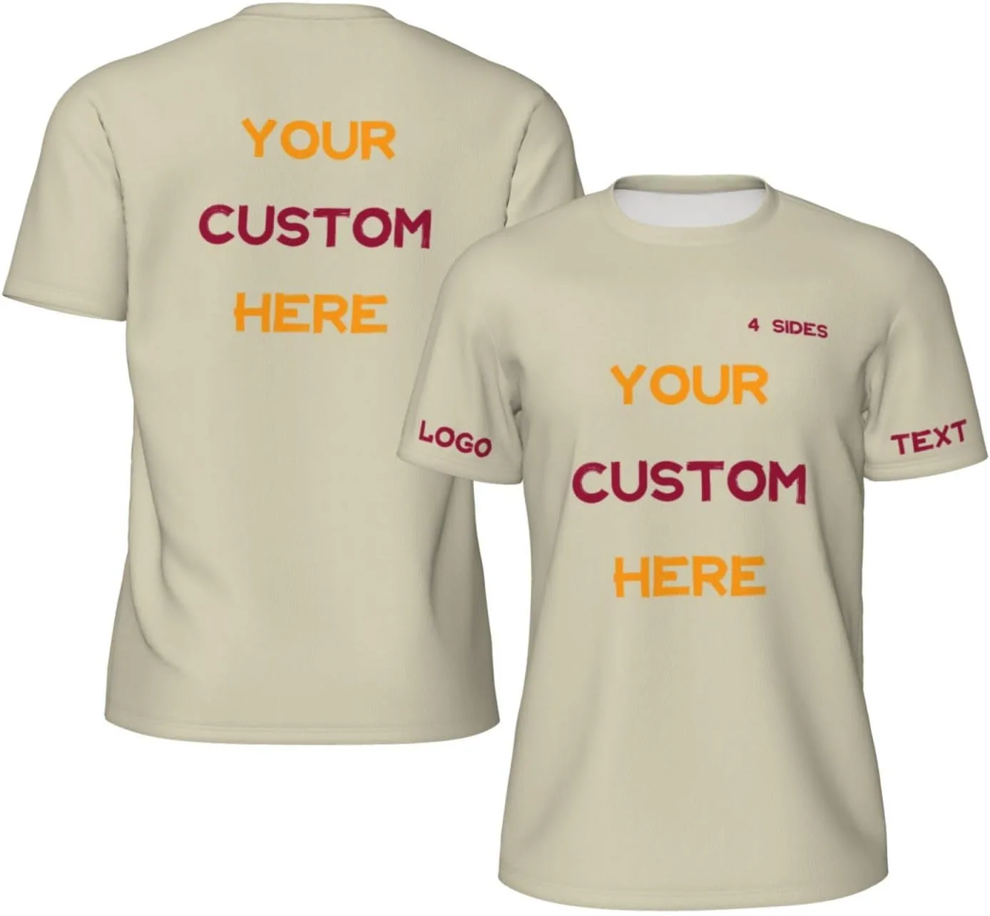 

Футболка Custom с принтом на 4 сторонах