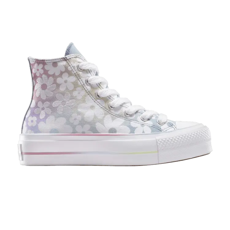 

Кроссовки Converse Wmns Chuck Taylor All Star Lift Platform High Gradient Flowers, фиолетовый