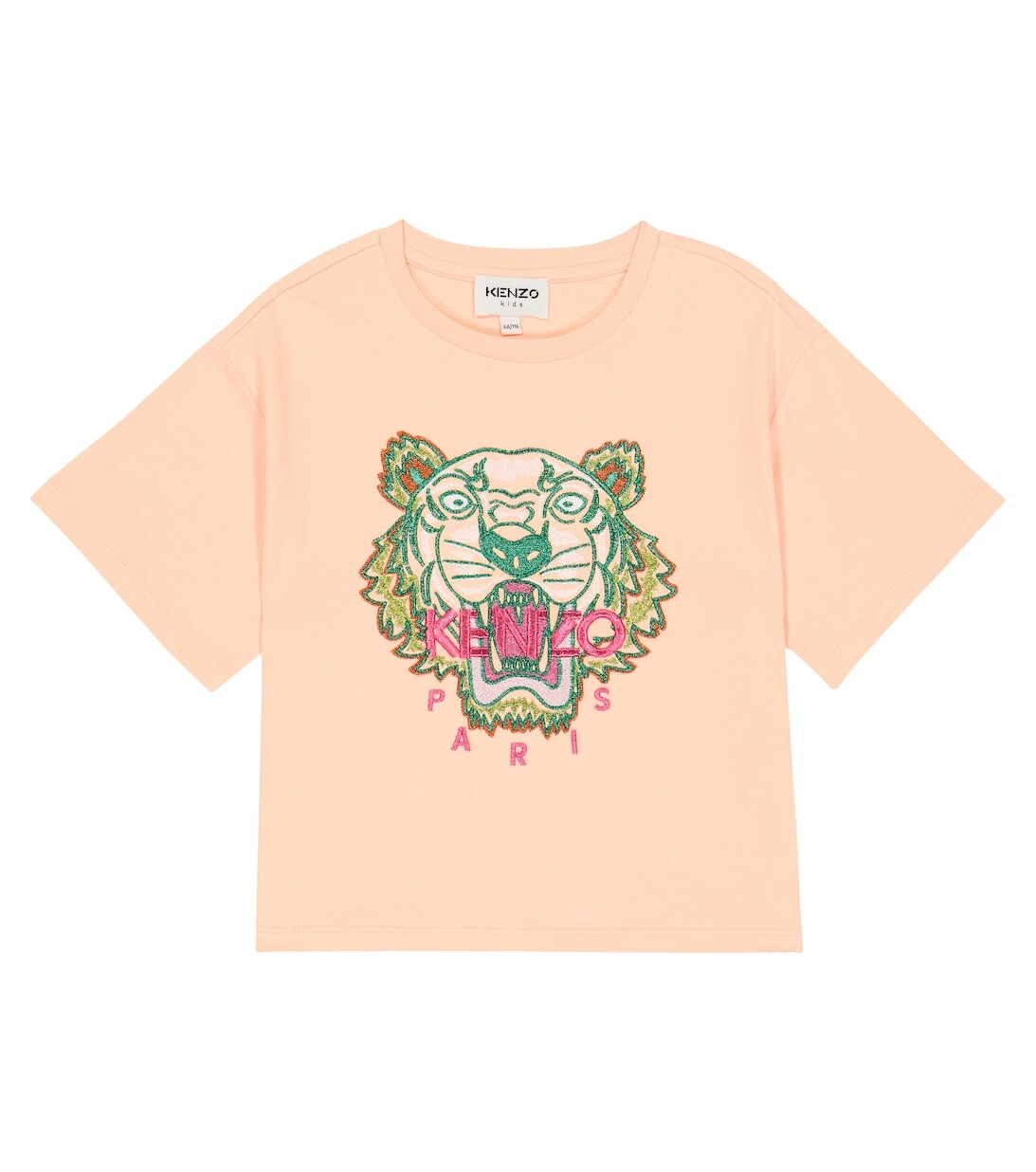 

Футболка из хлопкового джерси с логотипом Kenzo, розовый