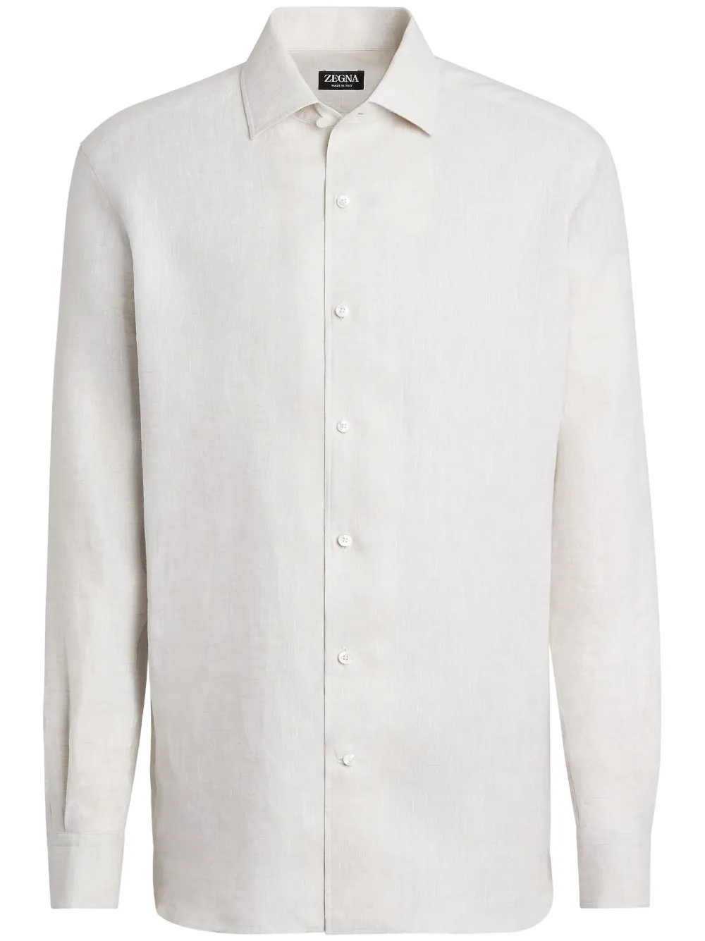 

Льняная рубашка с длинными рукавами Zegna, белый