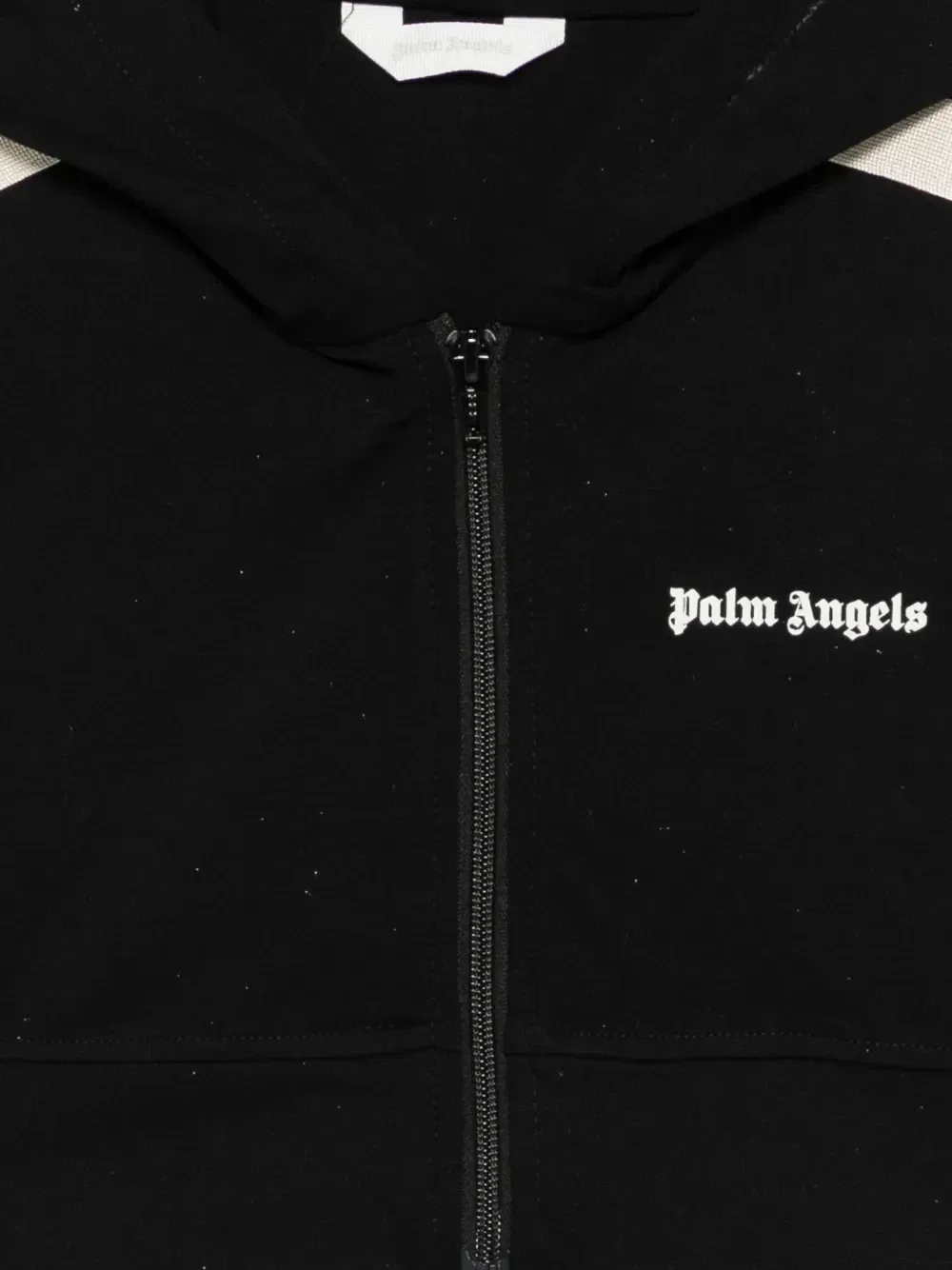 Худи с полосатыми деталями Palm Angels Kids, черный — фото 3