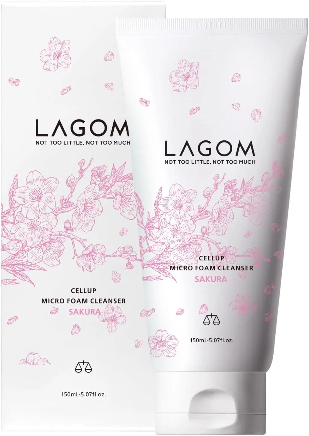 Гель-пенка для умывания Lagom Microform Cleanser с ароматом вишни, 150 мл, белый