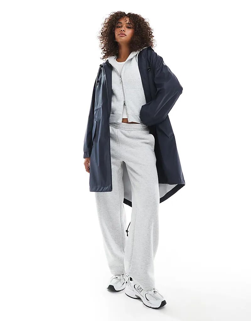 

Прорезиненная парка-дождевик ASOS DESIGN с контрастной отделкой темно-синего цвета, Синий, Прорезиненная парка-дождевик ASOS DESIGN с контрастной отделкой темно-синего цвета