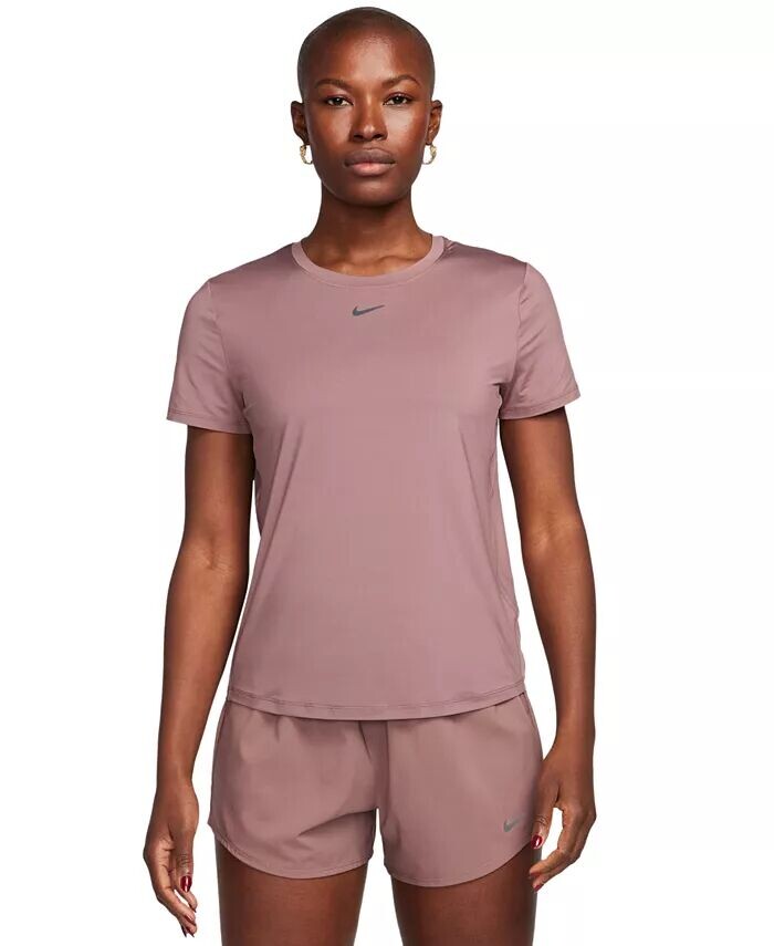 

Женский топ One Classic с короткими рукавами Dri-FIT Nike, коричневый