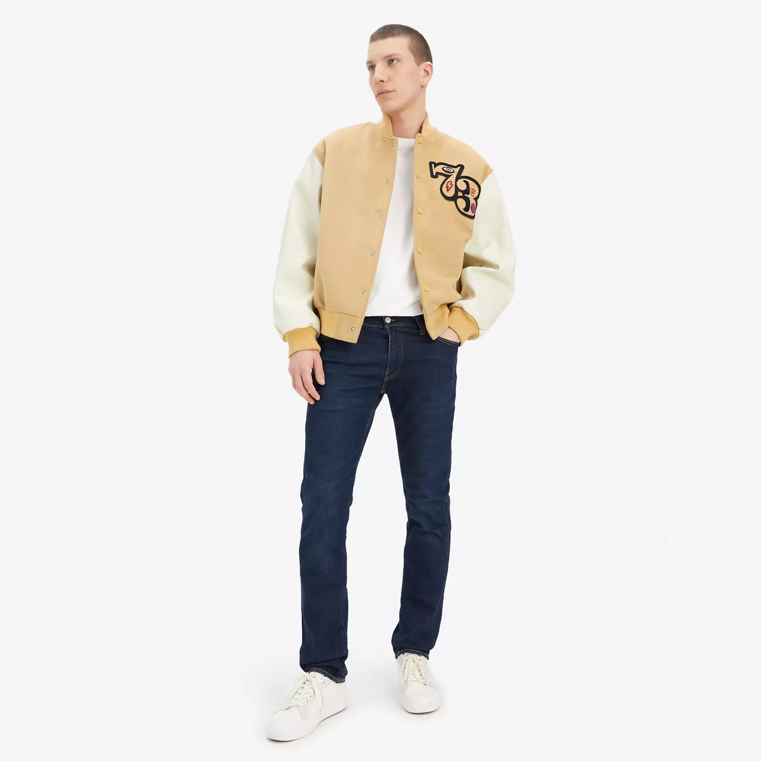 

Мужские джинсы узкого кроя с кромкой 511 Levi's, цвет Getting Started Selvedge - Dark Wash - Stretch