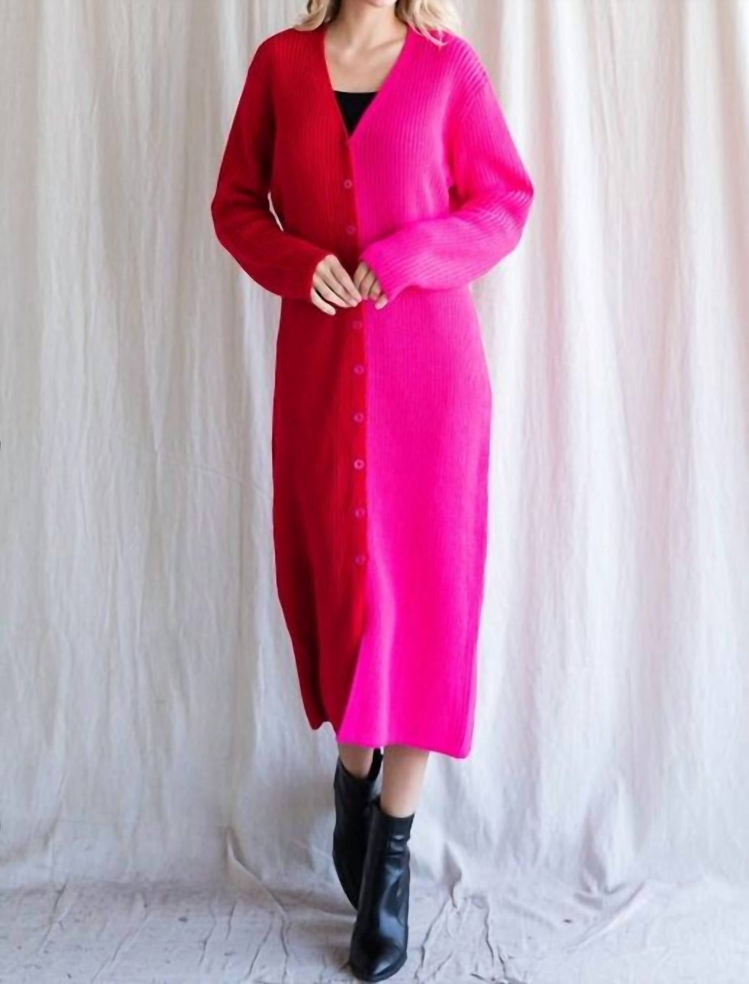 

Свитер Love Punch Colorblock в розовом цвете Jodifl