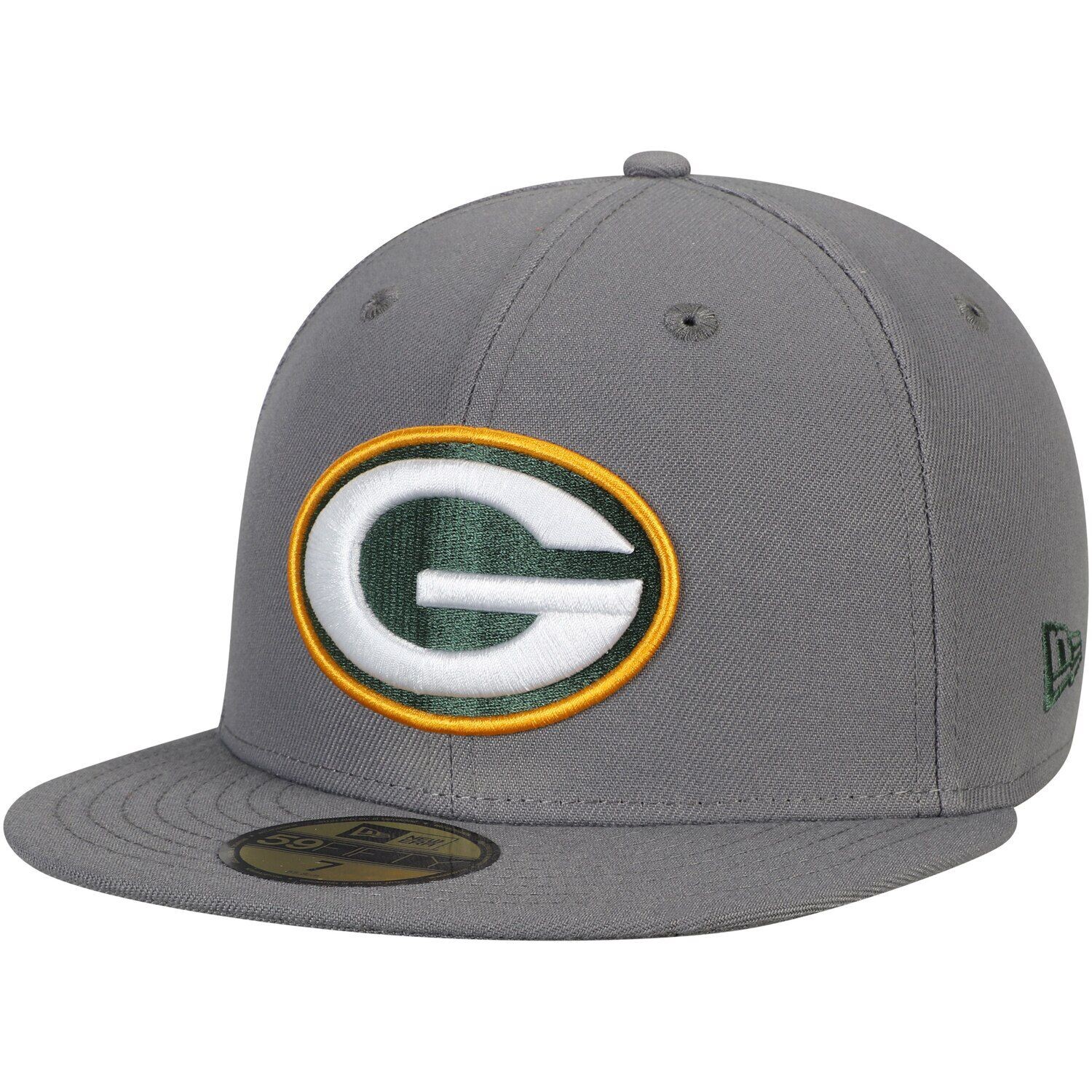 

Мужская приталенная шляпа New Era Graphite Green Bay Packers Storm 59FIFTY