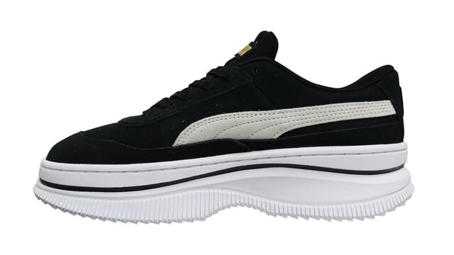 Белые кроссовки на платформе со шнуровкой Deva из замши и кожи 372423 03 Puma, черный — фото 3