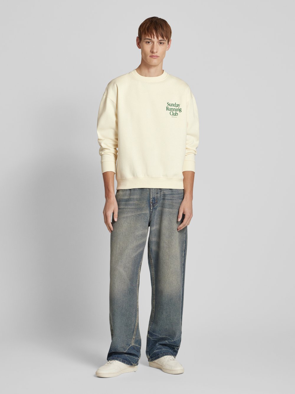 

Толстовка с ребристыми манжетами ANOTHER COTTON LAB, кремовый