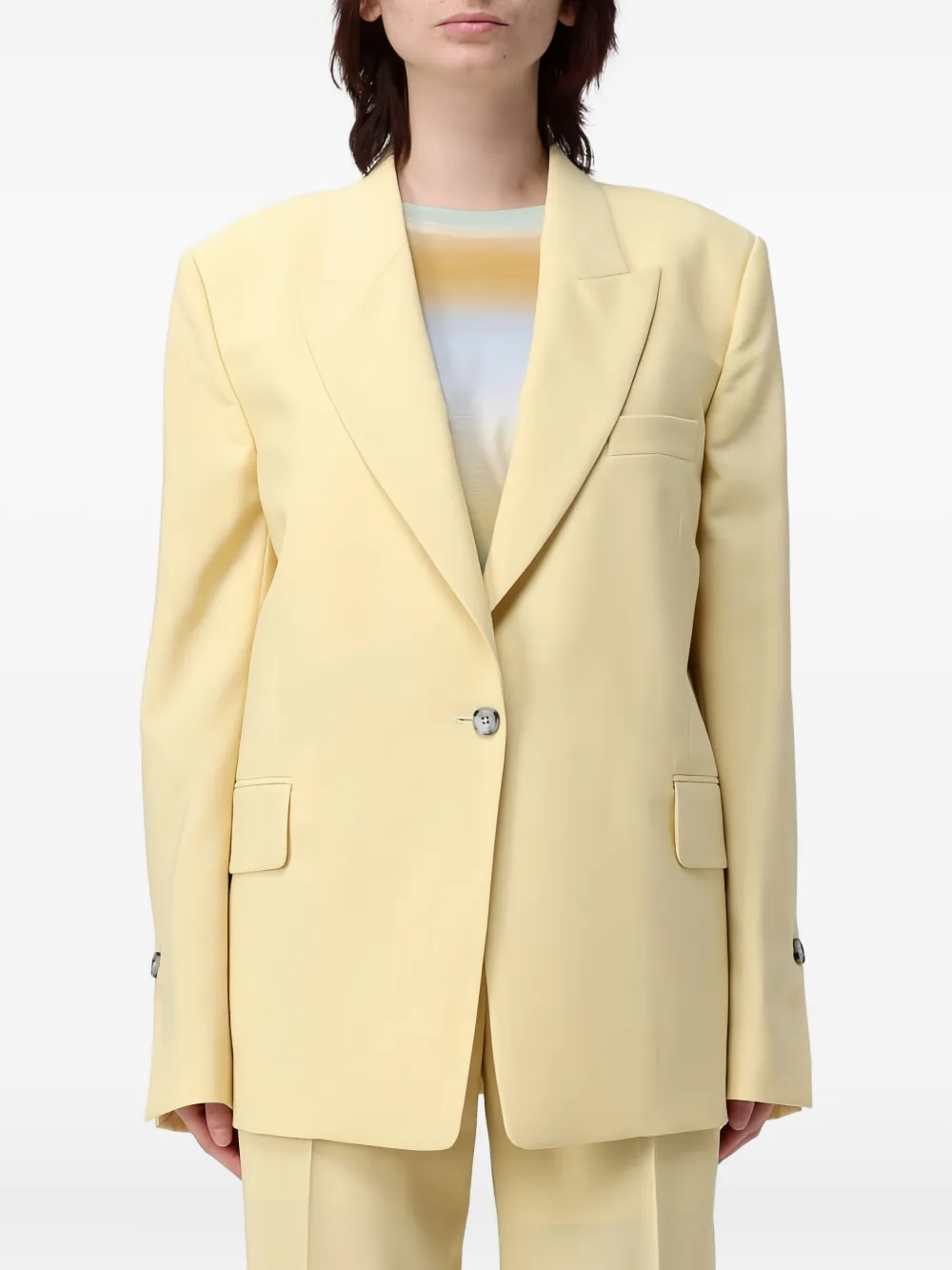 

Однобортный пиджак с заостренными лацканами Paul Smith, желтый