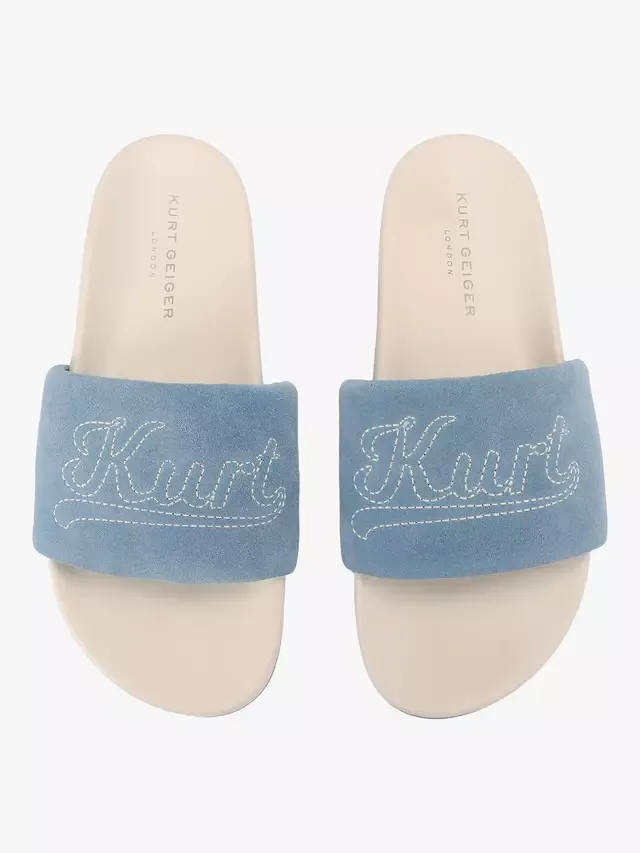 Сандалии Script Slider, сине-белые Kurt Geiger London — фото 2