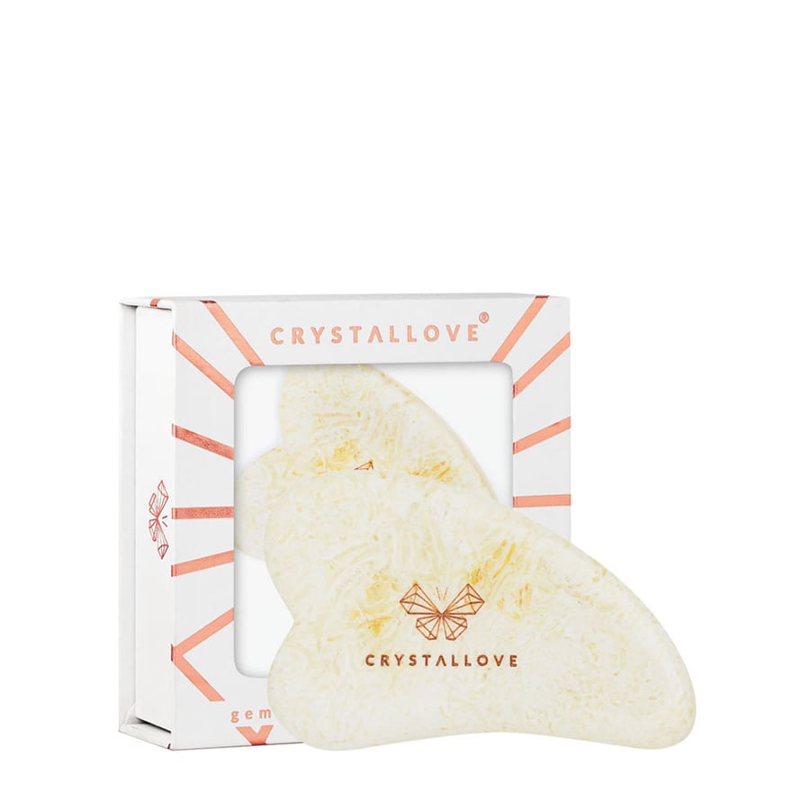 

Массажная пластина для лица CRYSTALLOVE Milk Amber Gua Sha