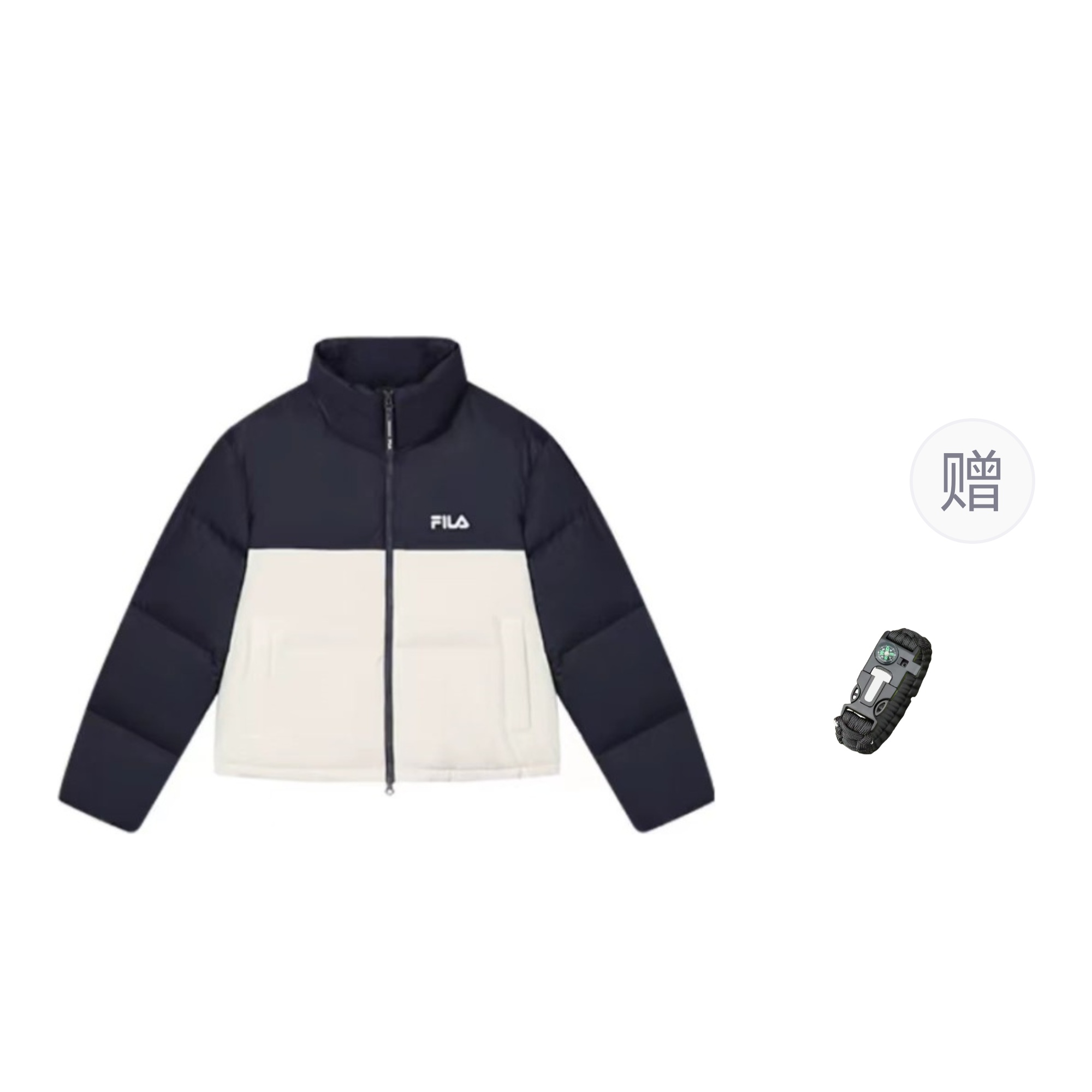 

FILA Оригинальная пуховая куртка женская Hero Blue с браслетом, Hero Blue