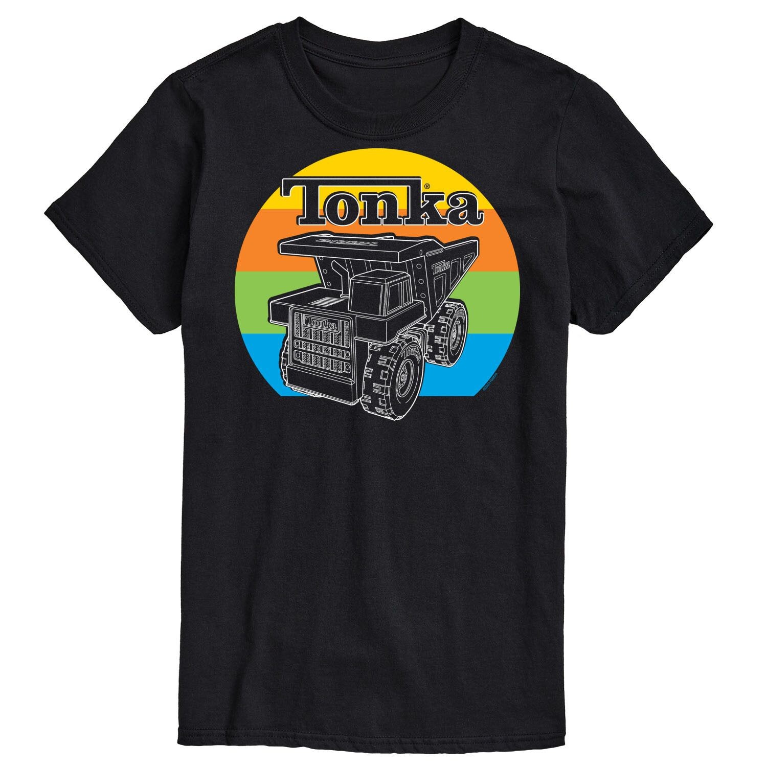 

Футболка Big & Tall с рисунком заката в стиле ретро Tonka, черный
