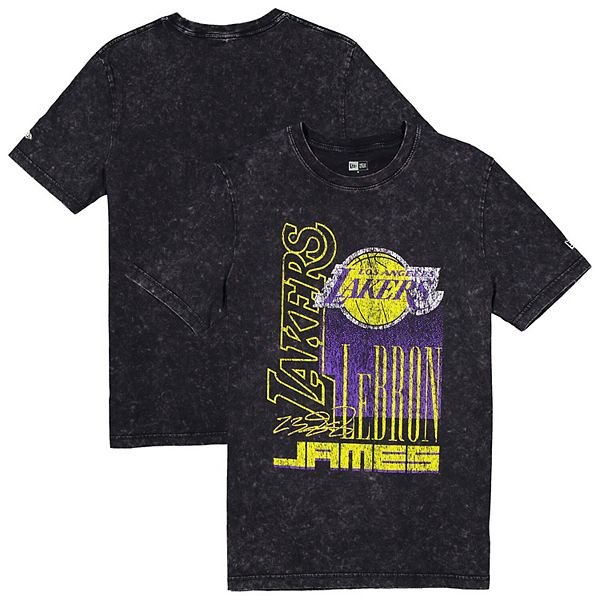 

Футболка мужская LeBron James Black Los Angeles Lakers Full Court Press Mineral Wash New Era