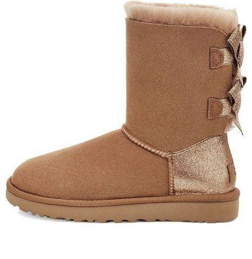 Ботинки зимние UGG WMNS Bailey Bow Glitz, коричневый