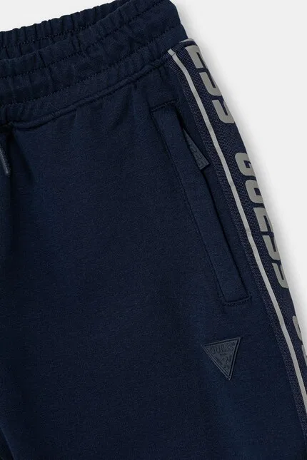 Шорты спортивные из эластичного хлопка Guess, синий — фото 3