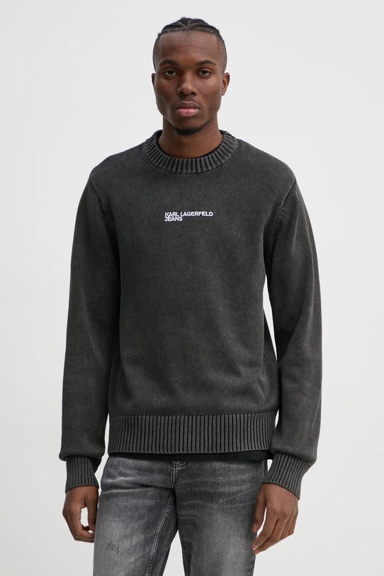 

Хлопковый свитер Karl Lagerfeld Jeans, серый