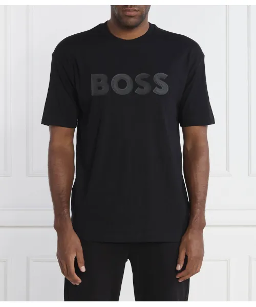 

Футболка с изображением лотоса Regular fit Boss Green, черный