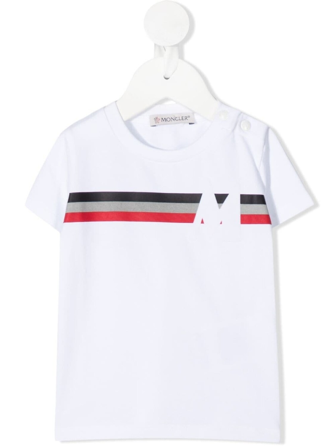 

Moncler Enfant футболка с логотипом, белый