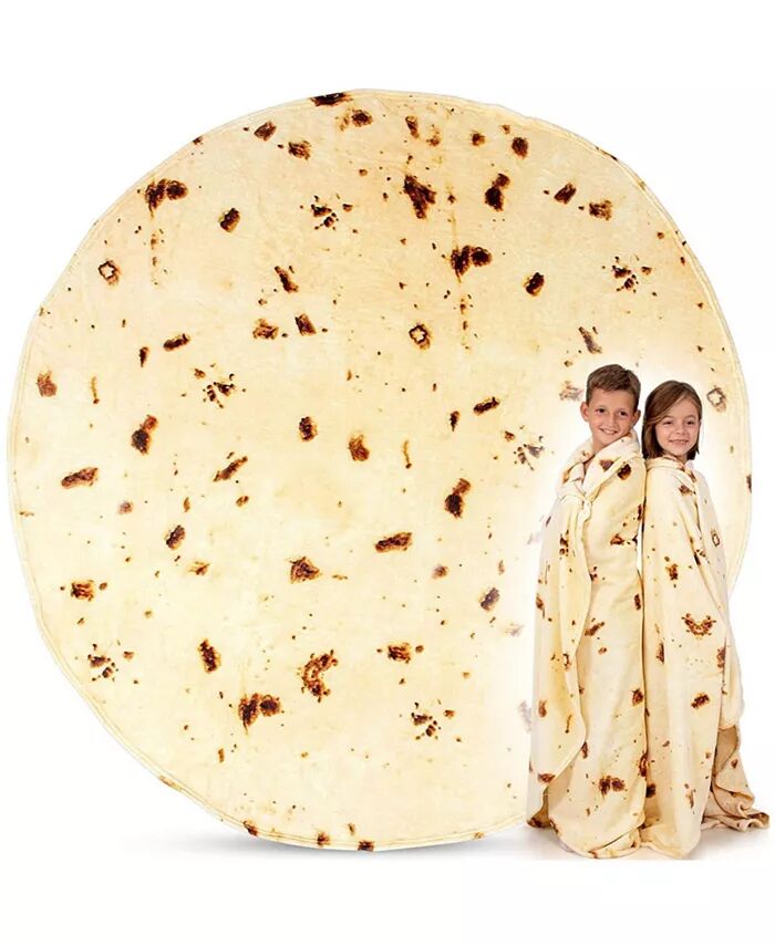 

Одеяло Tortilla Giant Tortilla для взрослых и детей 60 дюймов Zulay Kitchen, бежевый