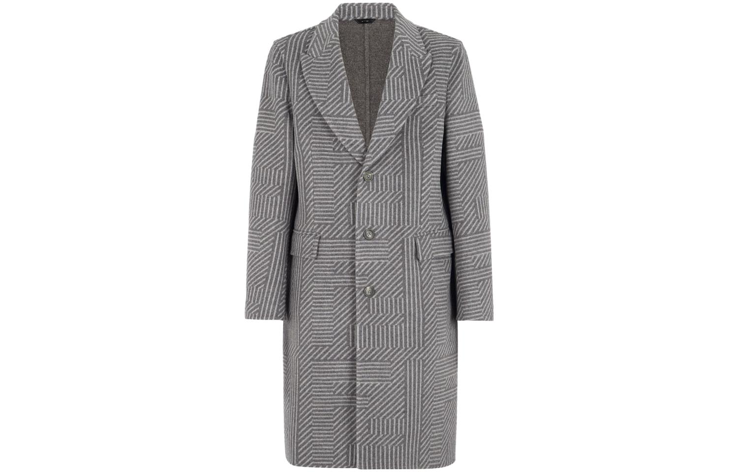 

FENDI Серое мужское пальто, Gray