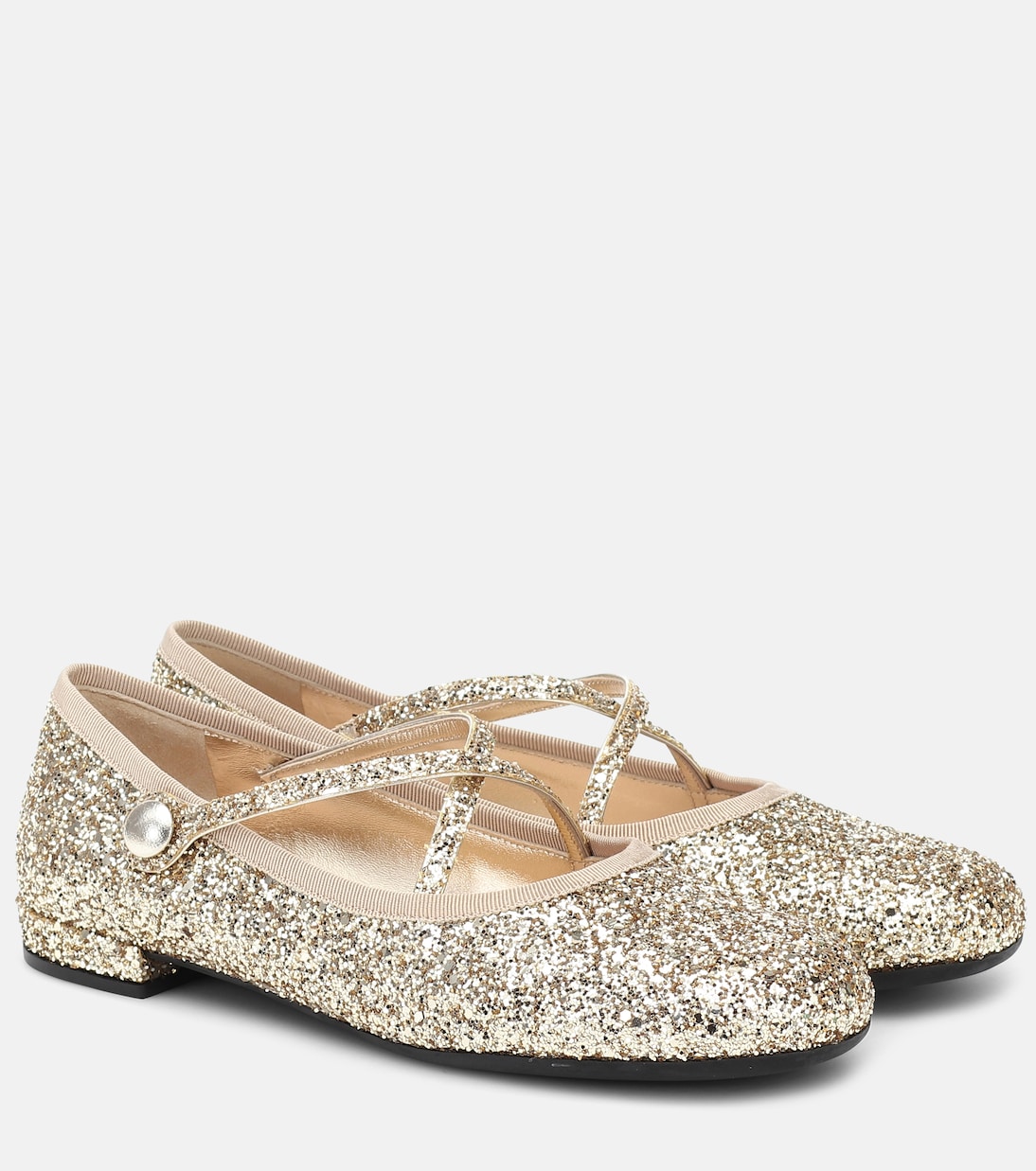 Балетки с блестками Miu Miu, Pirite