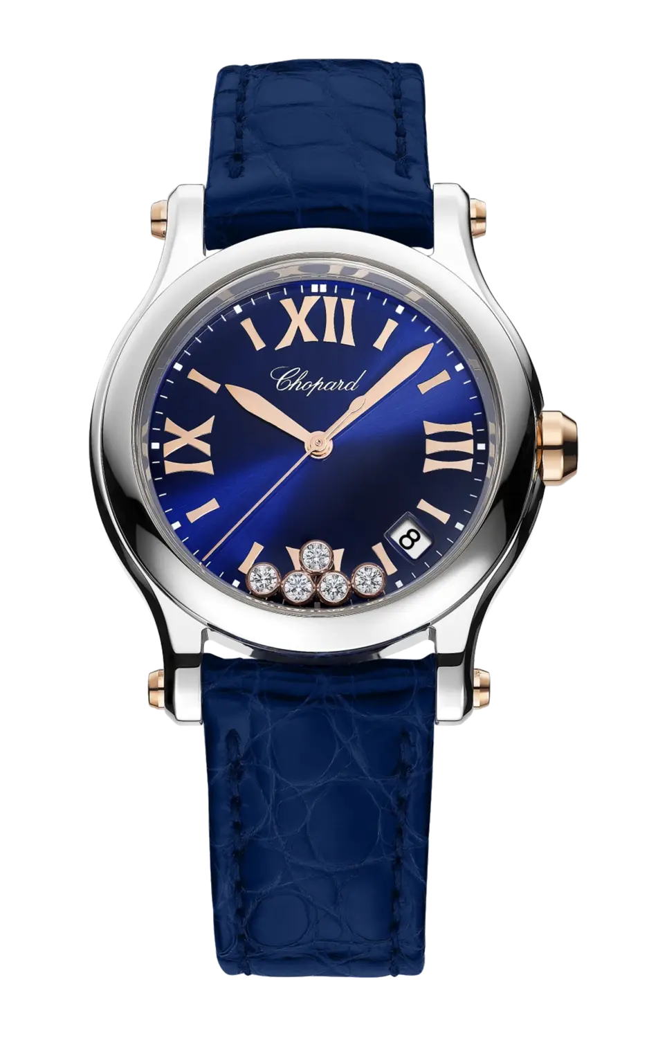 

Часы Chopard Happy sport с розовым золотом и бриллиантами 36 мм