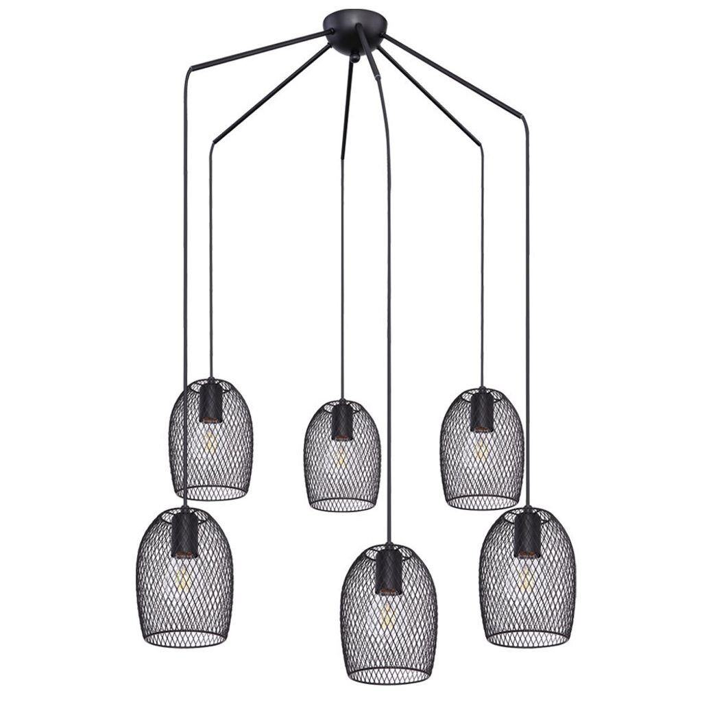 

Подвесной светильник, 6 лампочек, сетка, черный, 75 см Globo Lighting