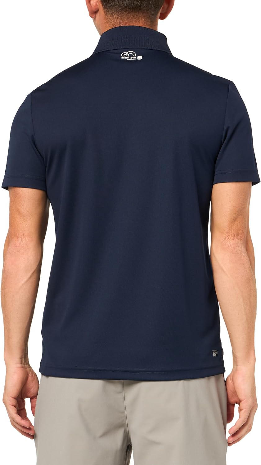 Lacoste мужская спортивная футболка-поло Miami Open Edition Ultra Dry, Navy Blue — фото 2