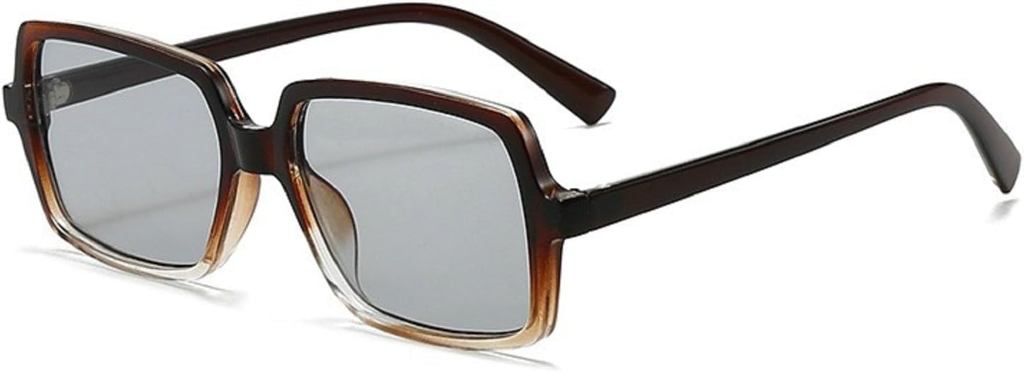 

Ретро-солнцезащитные очки квадратной формы для женщин, модные градиентные очки с защитой от УФ-излучения UV400, трендовые мужские солнцезащитные очки-пилот в стиле панк для вождения mincl, Tea Grey