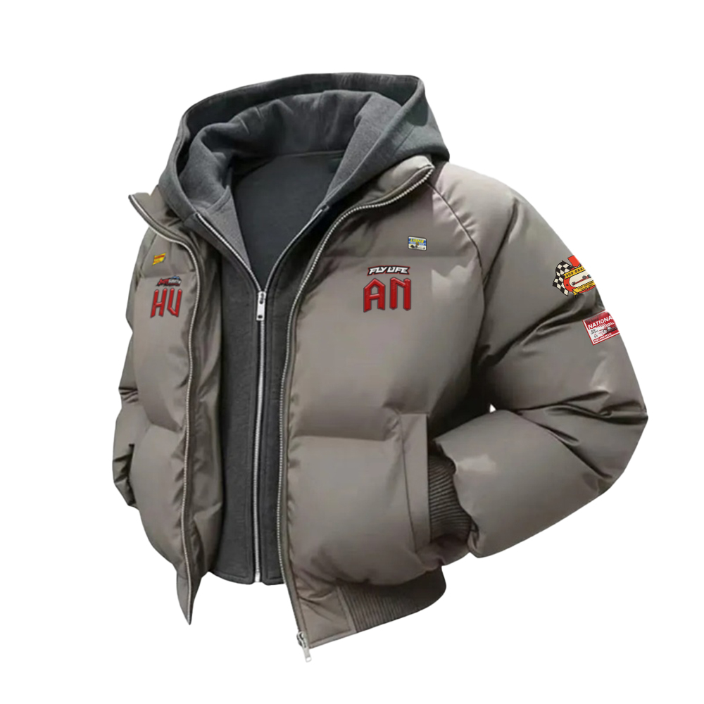 

Пуховик Unisex Double Collar Thickened HUANQIU, серый