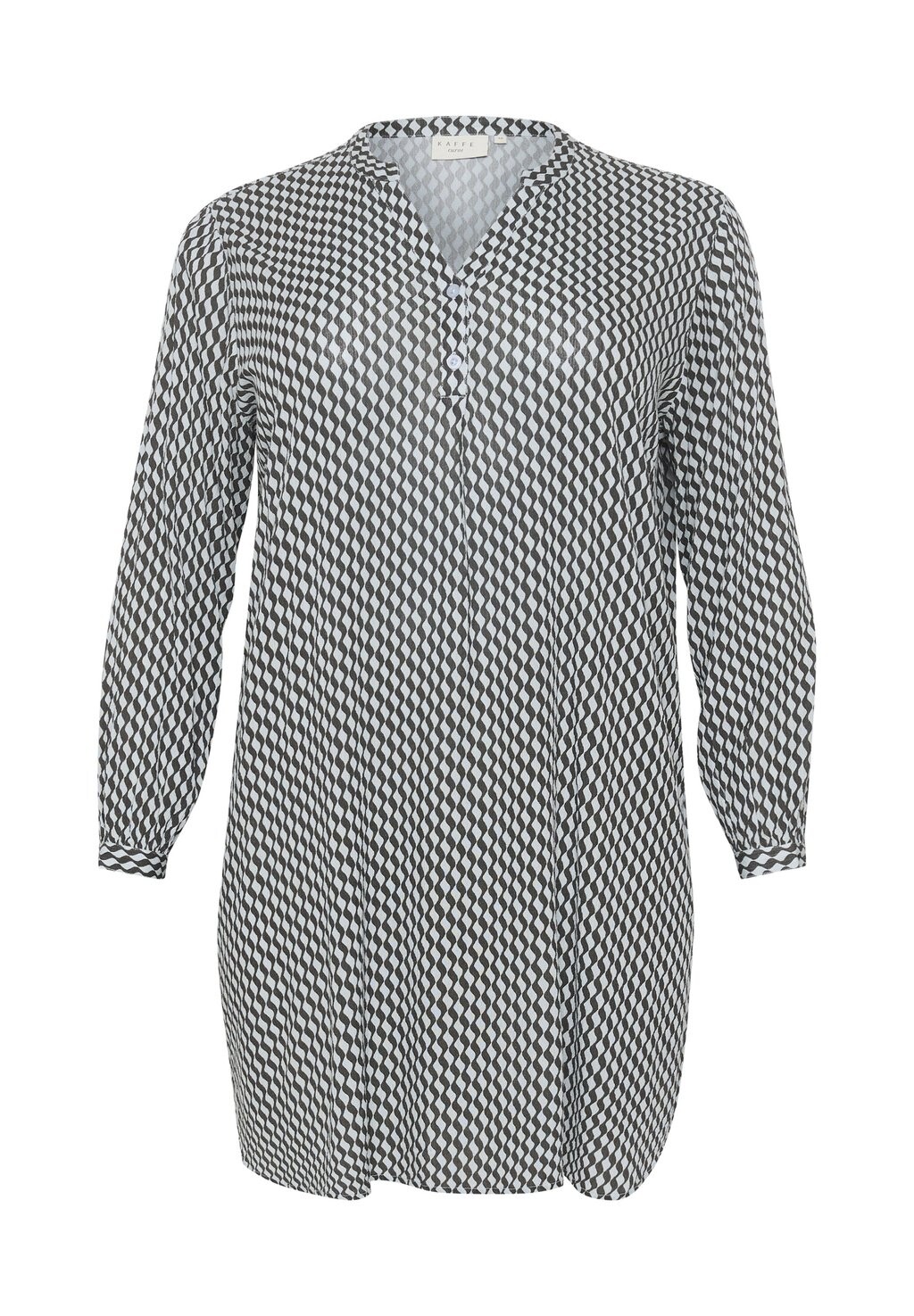 

Блуза AMI LS PRINTED Kaffe Curve, серый