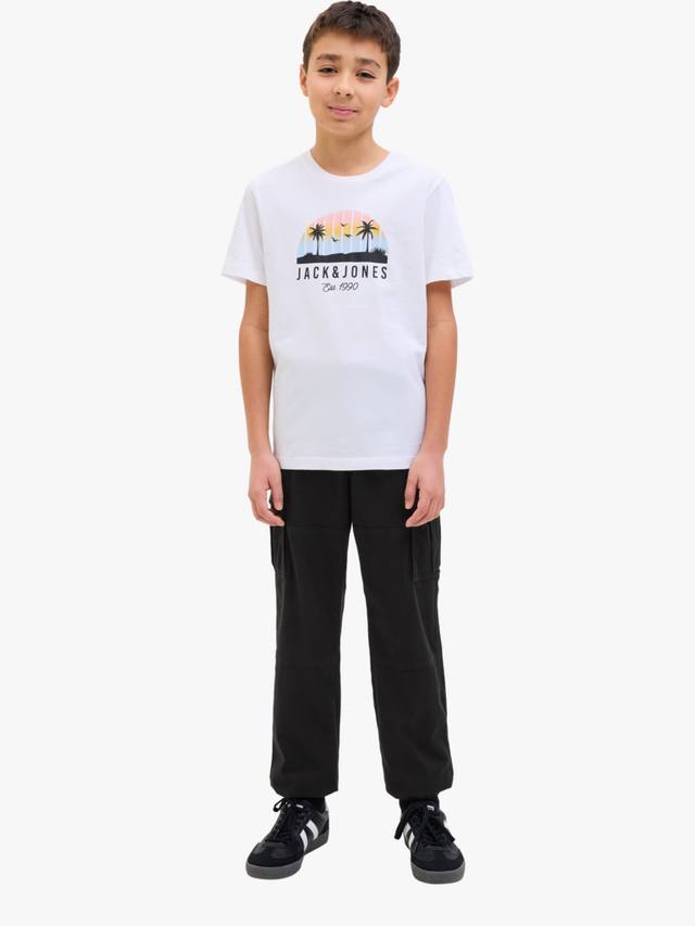 

Детские укороченные карго-брюки Jack & Jones, Black