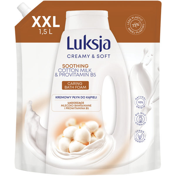 

Кремообразная жидкость для ванны, 1500 мл Luksja Creamy&Soft