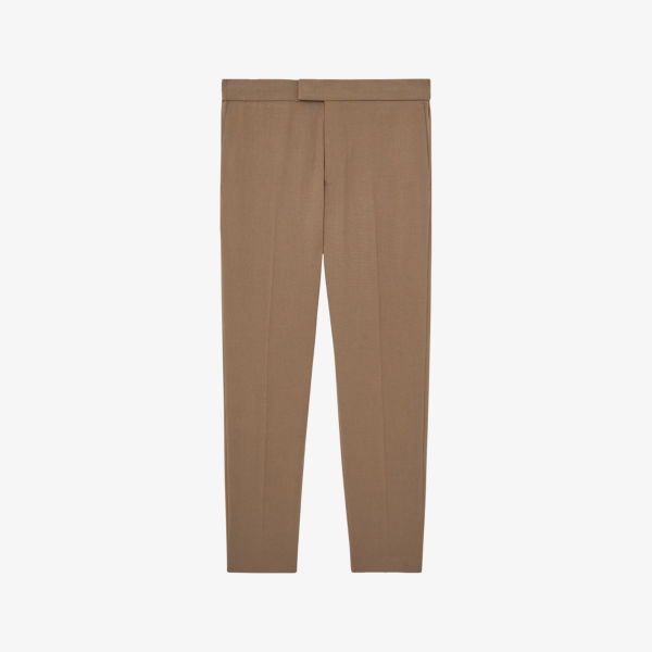 

Брюки Reiss из эластичной ткани узкие, светло-коричневый