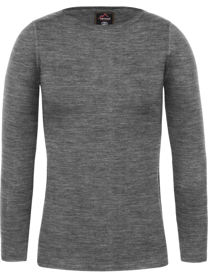 

Normani Outdoor Sports Женская рубашка с длинными рукавами из мериносовой шерсти, цвет Мандура, серая