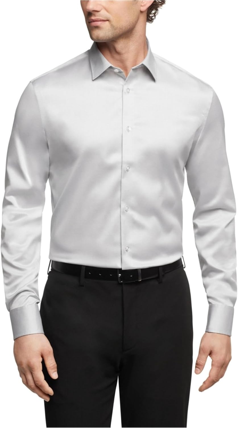 

Мужская рубашка Calvin Klein Slim Fit из тонкого хлопкового эластичного материала, Gray